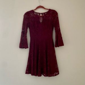 Macy’s Maroon lace dress
